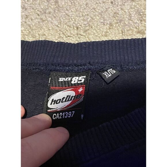 VTG University Of Manitoba Dad Embroidered Black Sweatshirt Crewneck Size XL - Picture 6 of 6